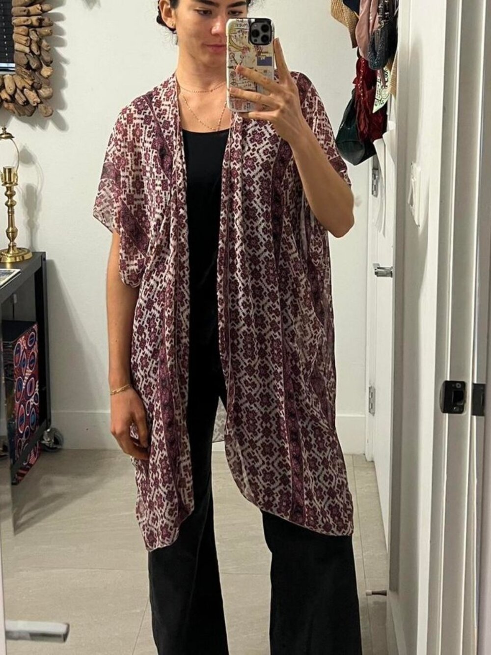Brandy Melville Boho floral kimono
